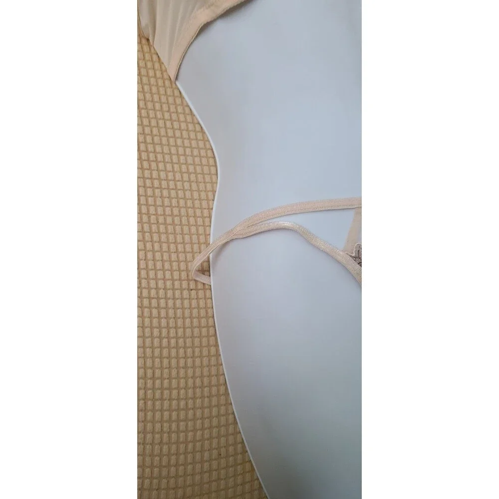 Panache Sheer Full Embroidered Size 34C and size S Thong Made In France New